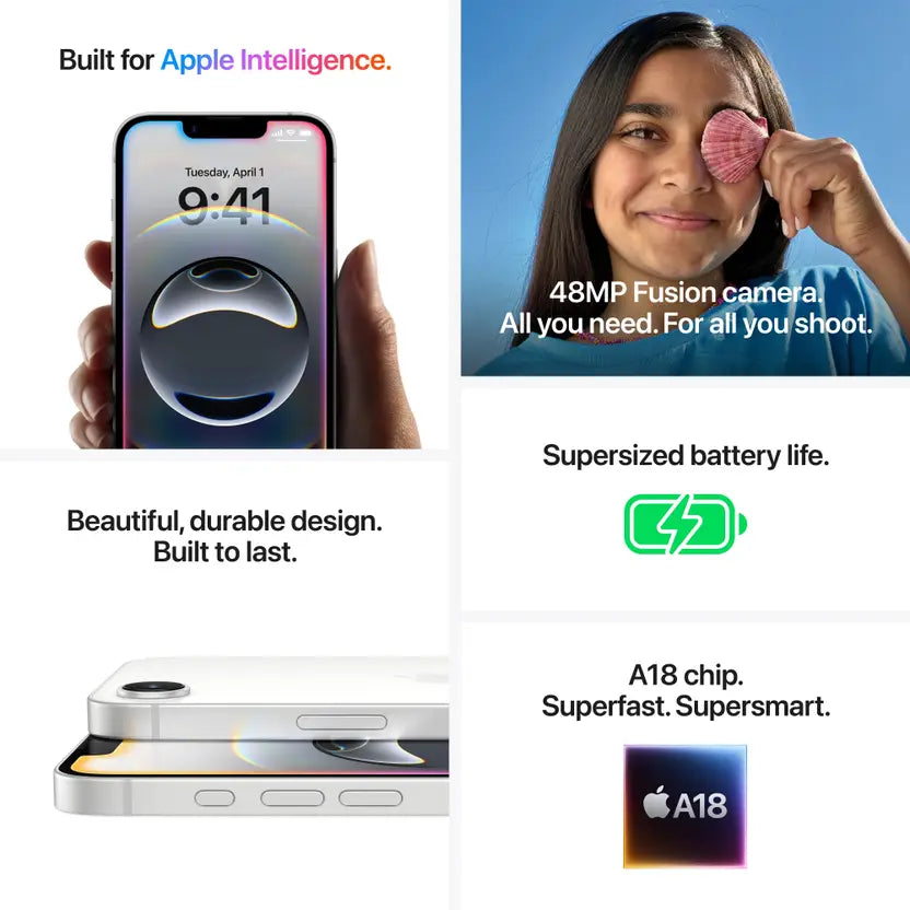 Apple iPhone 16 | Pink | 128 GB | 6.1 inch